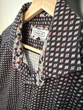 7 Downie St. Men’s Black Printed Long-Sleeve Button-Down Shirt size L-XL